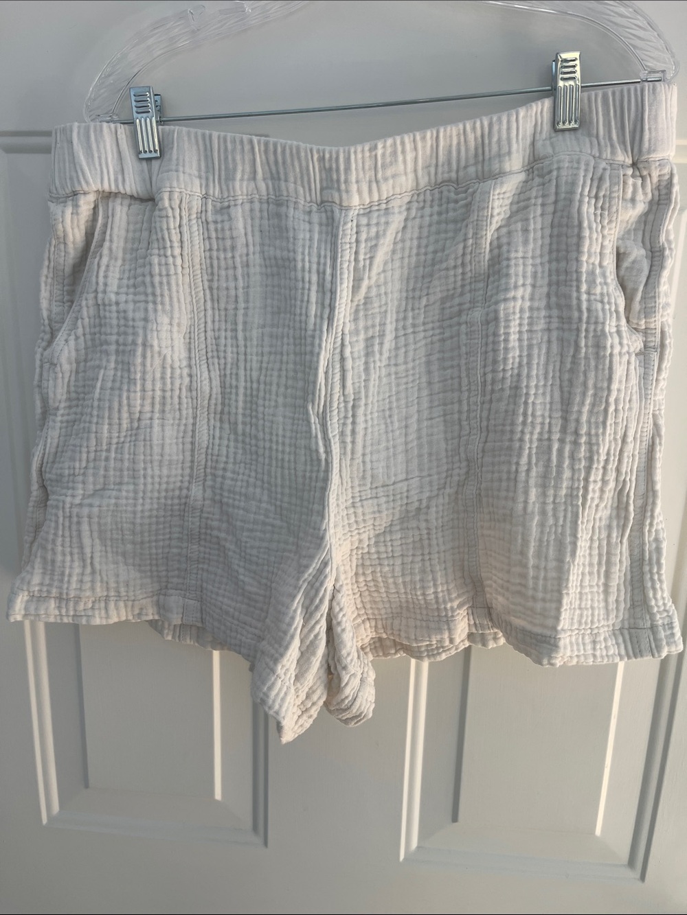 Madewell Cream Gauze High-Waist Relaxed Shorts